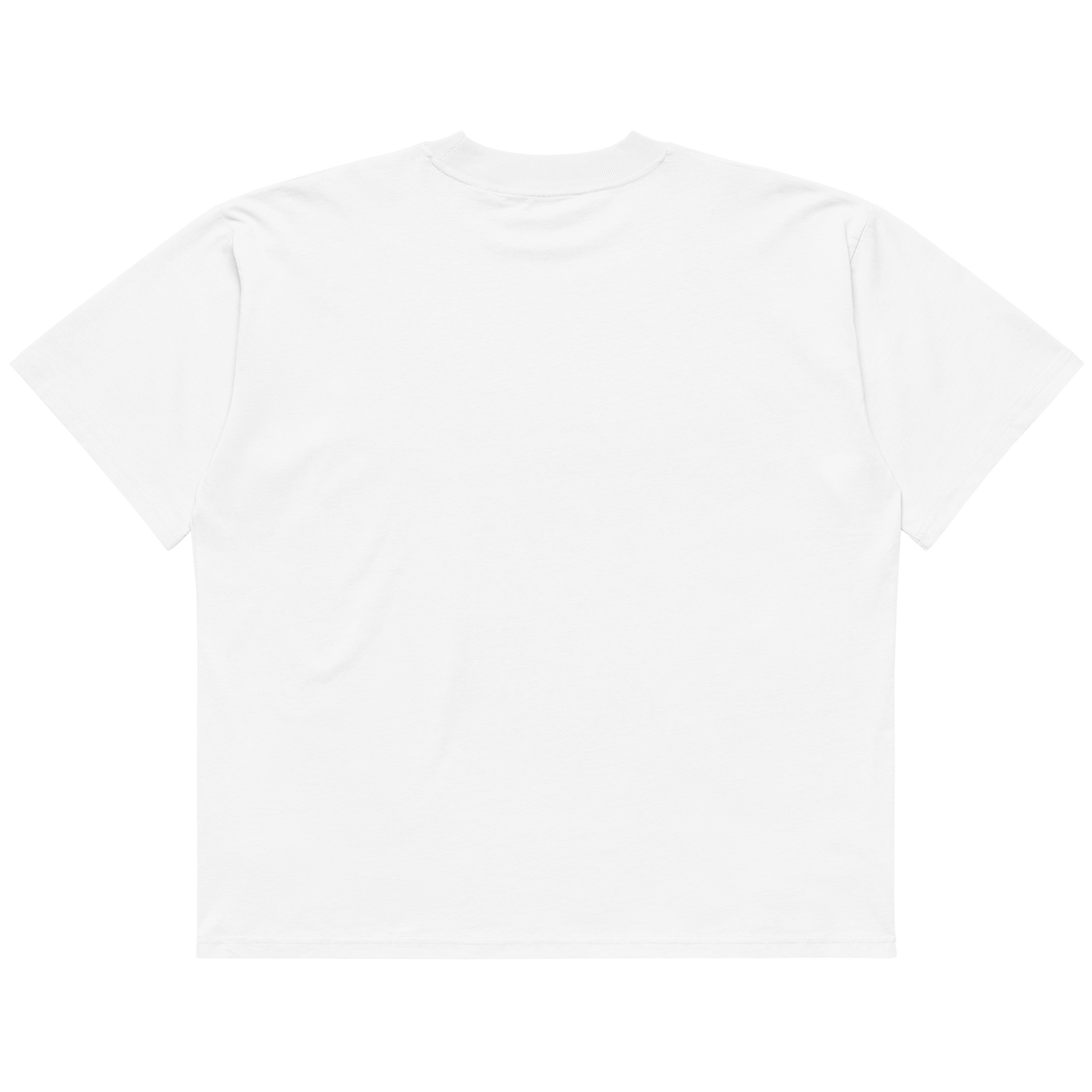 Mens white t-shirt with unique design.